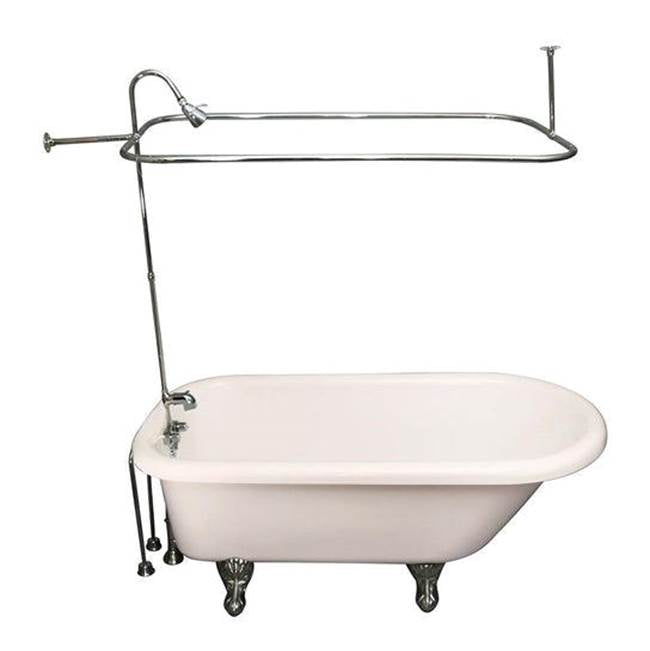 Barclay TKATR60-BCP6  Tub Kit 60 AC Roll Top Shower Unit Supplies Drain  - Polished Chrome