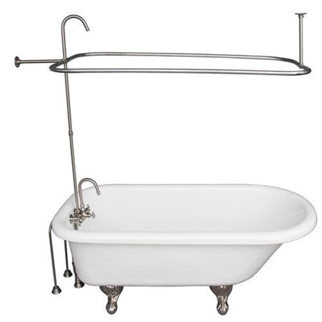 Barclay TKATR60-WBN1  Tub Kit 60 AC Roll Top Shower Unit Supplies Drain  - Brushed Nickel