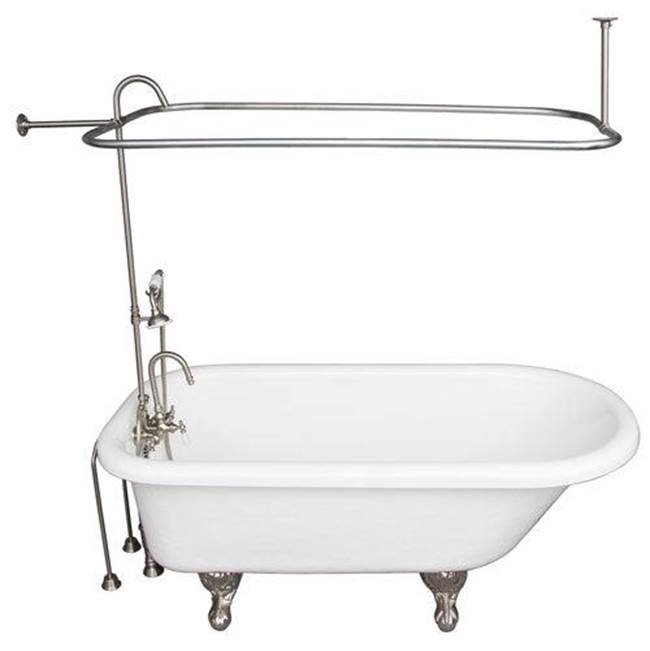 Barclay TKATR60-WBN2  Tub Kit 60 AC Roll Top Shower Unit Supplies Drain  - Brushed Nickel