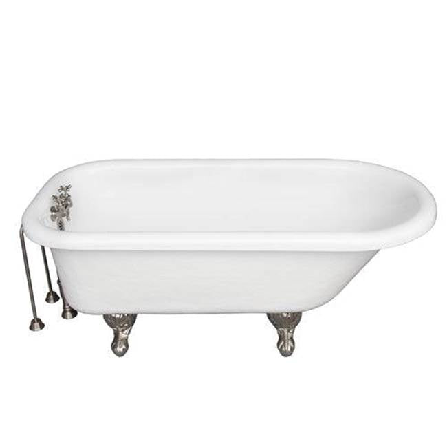 Barclay TKATR60-WBN3  Tub Kit 60 AC Roll Top Tub Filler Supplies Drain  - Brushed Nickel