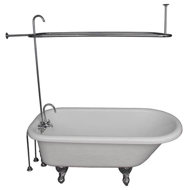 Barclay TKATR60-WCP1  Tub Kit 60 AC Roll Top Shower Unit Supplies Drain  - Polished Chrome