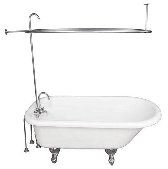Barclay TKATR67-WCP1  Tub Kit 67 AC Roll Top Shower Unit Supplies Drain  - Polished Chrome