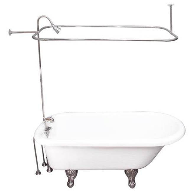 Barclay TKATR67-WCP6  Tub Kit 67 AC Roll Top Shower Unit Supplies Drain  - Polished Chrome