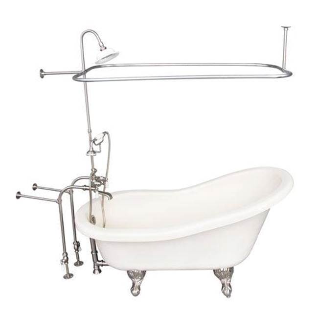 Barclay TKATS60-BBN3  Tub Kit 60 AC Slipper Shower Unit Supplies Drain  - Brushed Nickel