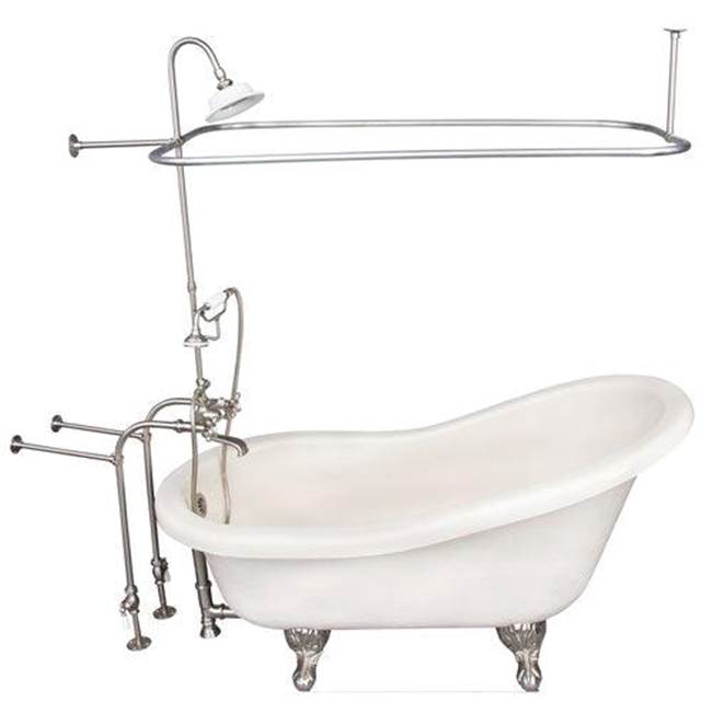 Barclay TKATS60-BBN4  Tub Kit 60 AC Slipper Shower Unit Supplies Drain  - Brushed Nickel