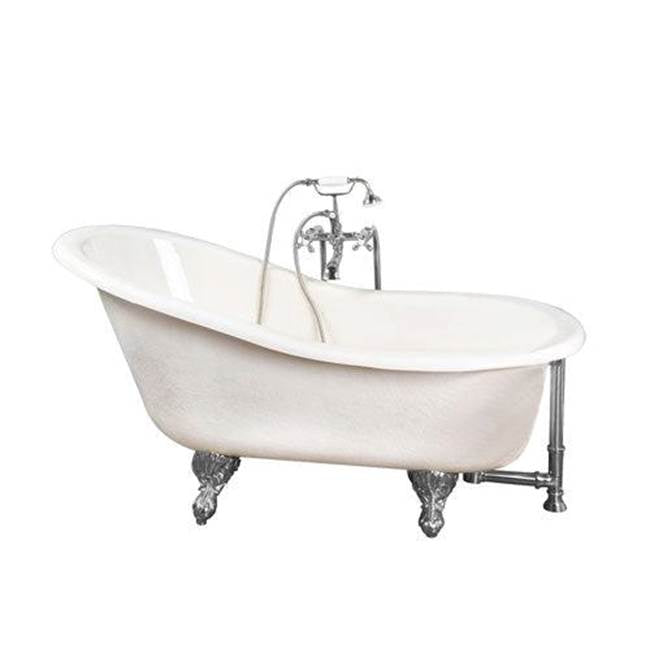 Barclay TKATS60-BCP2  Tub Kit 60 AC Slipper Tub Filler Supplies Drain  - Polished Chrome