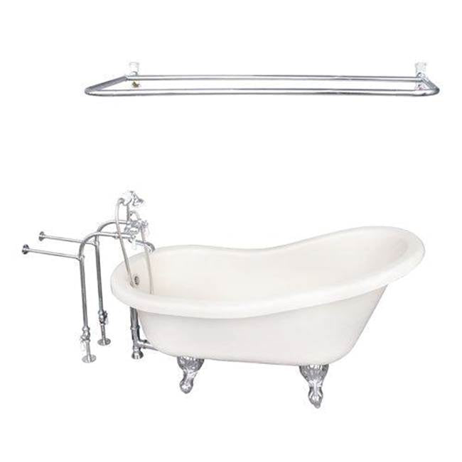 Barclay TKATS60-BCP5  Tub Kit 60 AC Slipper Shower Rod Filler Supplies Drain  - Polished Chrome