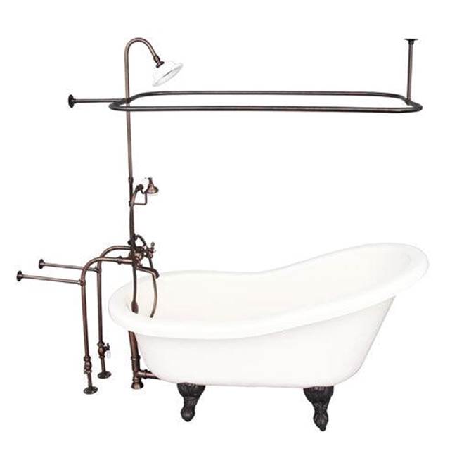 Barclay TKATS60-BORB4  Tub Kit 60 AC Slipper Shower Unit Supplies Drain  - Oil Rubbed Bronze