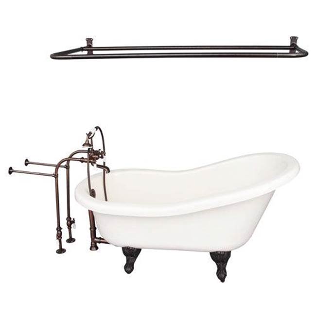 Barclay TKATS60-BORB5  Tub Kit 60 AC Slipper Shower Rod Filler Supplies Drain  - Oil Rubbed Bronze