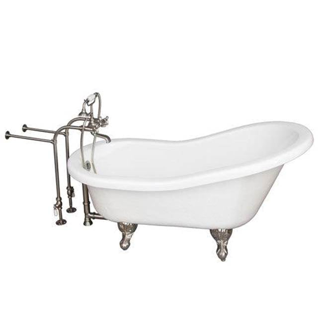 Barclay TKATS60-WBN2  Tub Kit 60 AC Slipper Tub Filler Supplies Drain  - Brushed Nickel