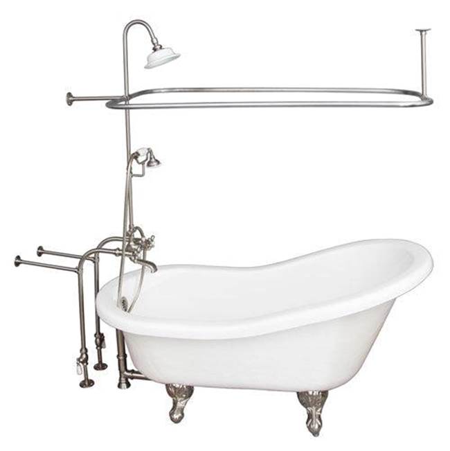 Barclay TKATS60-WBN4  Tub Kit 60 AC Slipper Shower Unit Supplies Drain  - Brushed Nickel