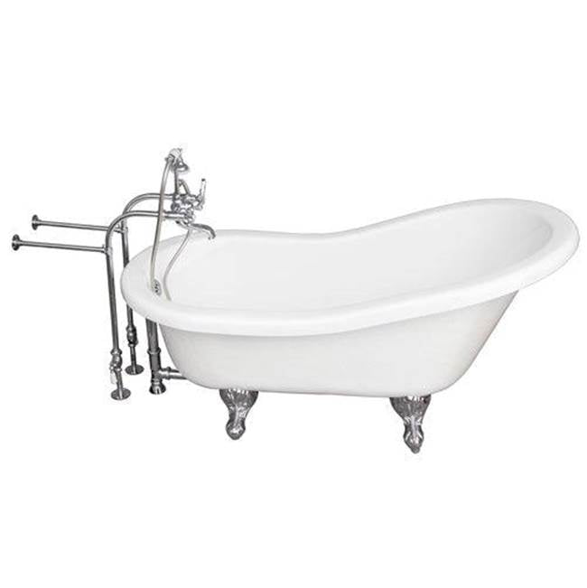 Barclay TKATS60-WCP2  Tub Kit 60 AC Slipper Tub Filler Supplies Drain  - Polished Chrome