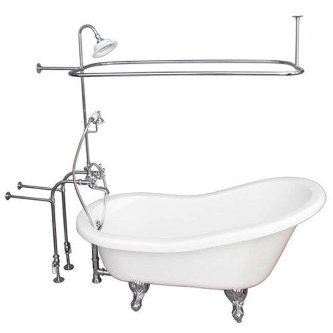 Barclay TKATS60-WCP4  Tub Kit 60 AC Slipper Shower Unit Supplies Drain  - Polished Chrome