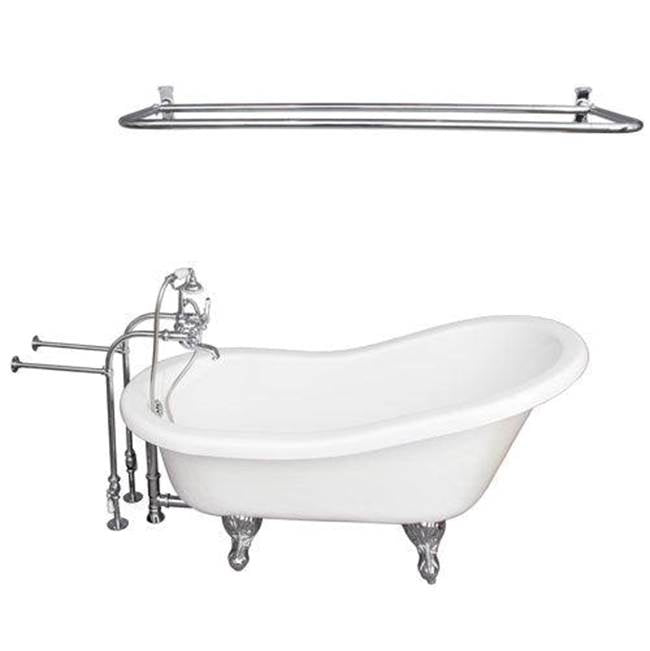 Barclay TKATS60-WCP6  Tub Kit 60 AC Slipper Shower Rod Filler Supplies Drain  - Polished Chrome