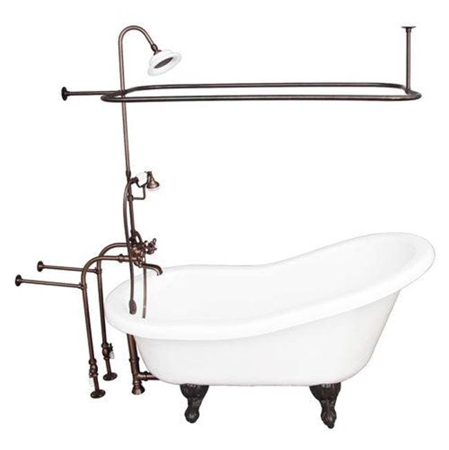 Barclay TKATS60-WORB4  Tub Kit 60 AC Slipper Shower Unit Supplies Drain  - Oil Rubbed Bronze