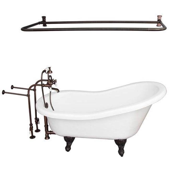 Barclay TKATS60-WORB5  Tub Kit 60 AC Slipper Shower Rod Filler Supplies Drain  - Oil Rubbed Bronze