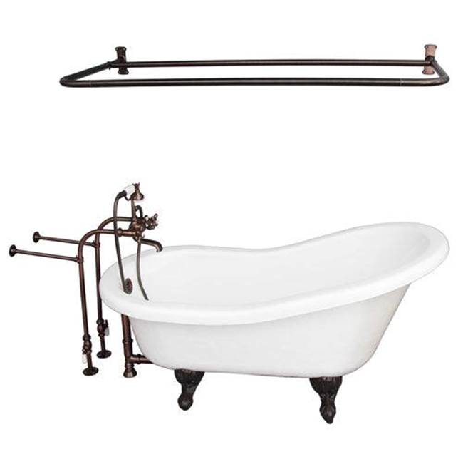 Barclay TKATS60-WORB6  Tub Kit 60 AC Slipper Shower Rod Filler Supplies Drain  - Oil Rubbed Bronze