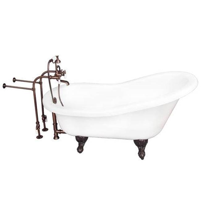 Barclay TKATS67-WORB1  Tub Kit 67 AC Slipper Tub Filler Supplies Drain  - Oil Rubbed Bronze