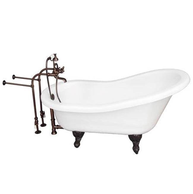 Barclay TKATS67-WORB2  Tub Kit 67 AC Slipper Tub Filler Supplies Drain  - Oil Rubbed Bronze