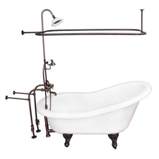 Barclay TKATS67-WORB3  Tub Kit 67 AC Slipper Shower Unit Supplies Drain  - Oil Rubbed Bronze