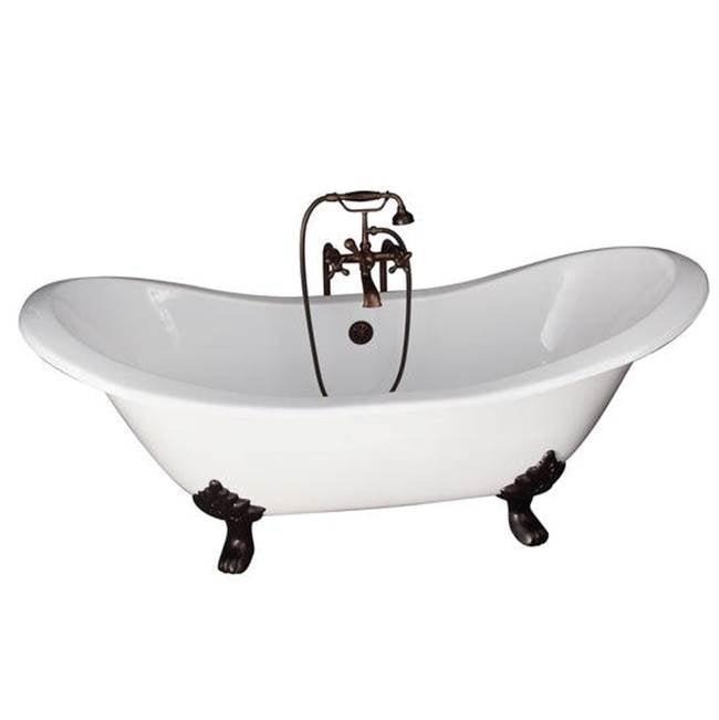 Barclay TKCTDSN-ORB5  Tub Kit 71 Cast Iron Double Slipper Filler Supplies Drain  - Oil Rubbed Bronze