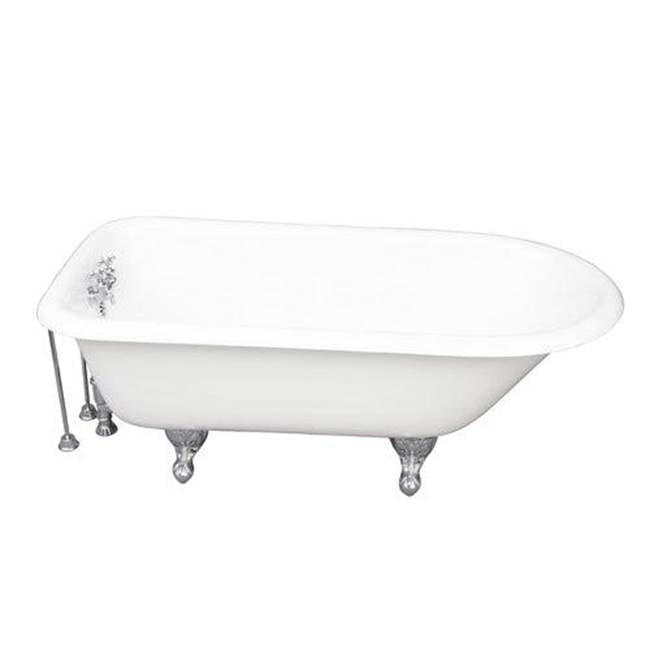 Barclay TKCTR60-CP7  Tub Kit 60 Cast Iron Roll Top Tub Filler Supplies Drain  - Polished Chrome