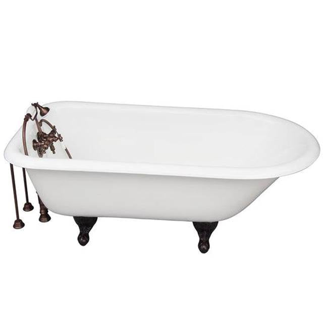 Barclay TKCTR60-ORB2  Tub Kit 60 Cast Iron Roll Top Filler Supplies Drain  - Oil Rubbed Bronze