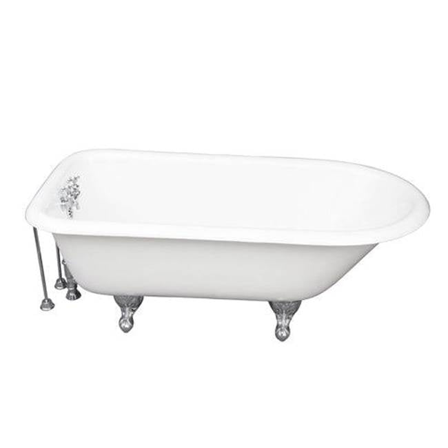Barclay TKCTR67-CP7  Tub Kit 67 Cast Iron Roll Top Tub Filler Supplies Drain  - Polished Chrome
