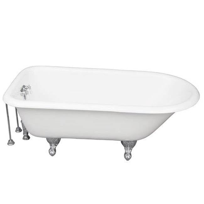 Barclay TKCTR67-CP8  Tub Kit 67 Cast Iron Roll Top Tub Filler Supplies Drain  - Polished Chrome