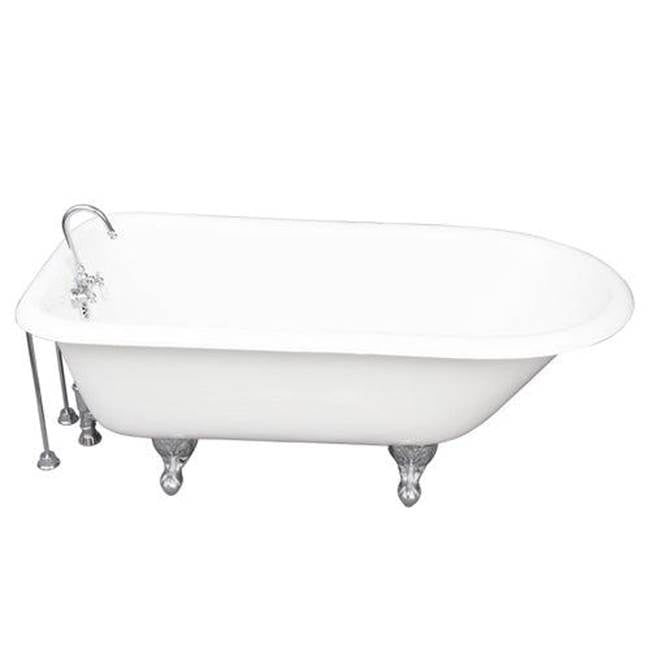 Barclay TKCTR67-CP9  Tub Kit 67 Cast Iron Roll Top Tub Filler Supplies Drain  - Polished Chrome