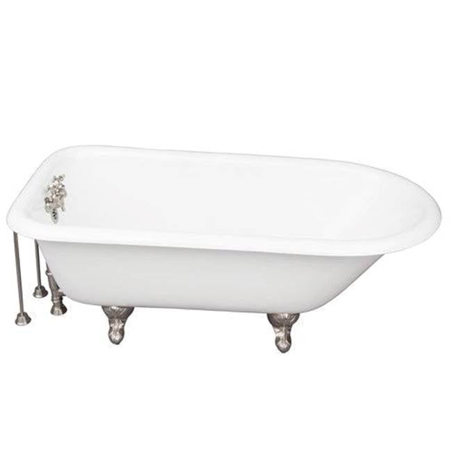 Barclay TKCTR67-SN2  Tub Kit 67 Cast Iron Roll Top Tub Filler Supplies Drain  - Satin Nickel