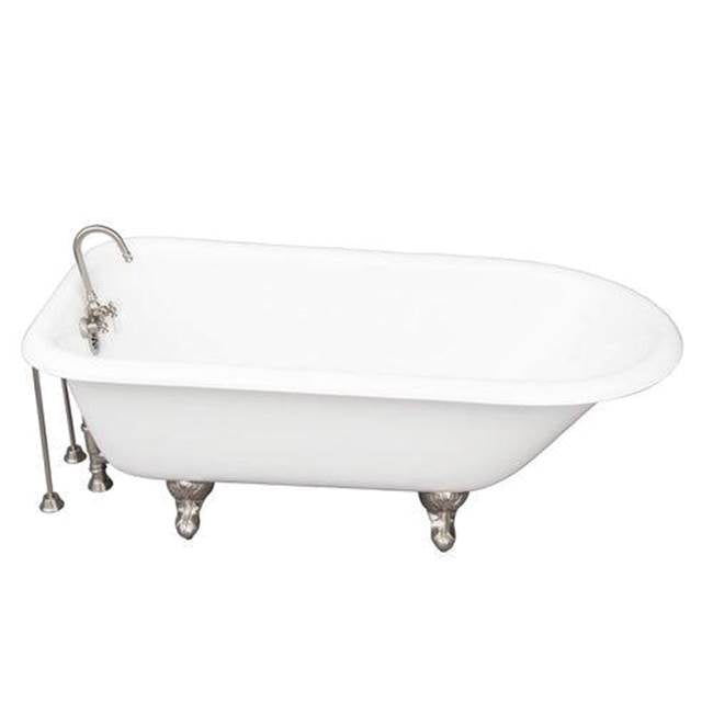 Barclay TKCTR67-SN3  Tub Kit 67 Cast Iron Roll Top Tub Filler Supplies Drain  - Satin Nickel