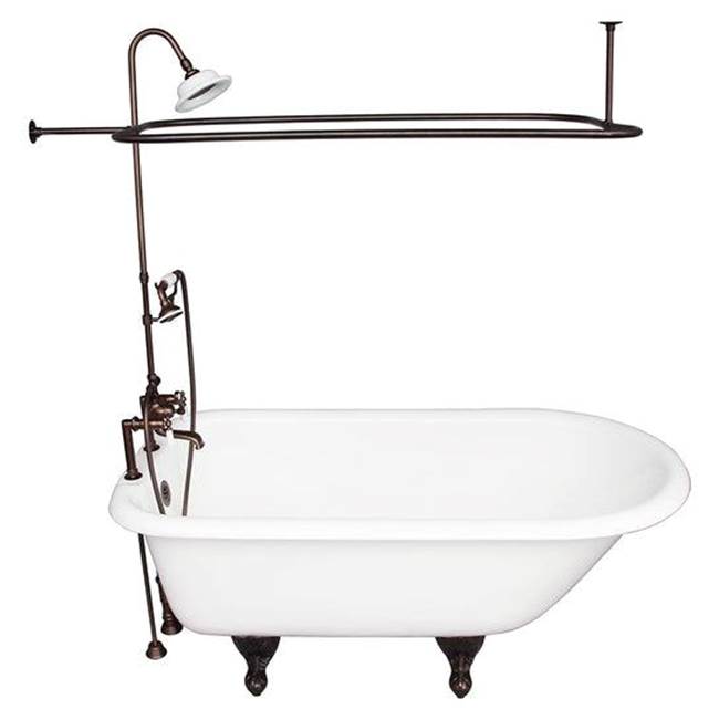 Barclay TKCTR7H60-ORB3  Tub Kit 60 Cast Iron Roll Top Shower Unit Supplies Drain  - Oil Rubbed Bronze