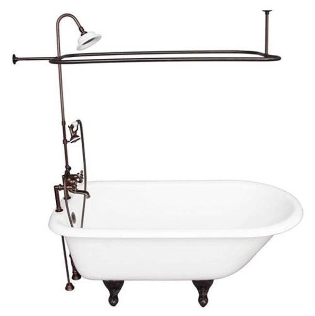 Barclay TKCTR7H60-ORB4  Tub Kit 60 Cast Iron Roll Top Shower Unit Supplies Drain  - Oil Rubbed Bronze
