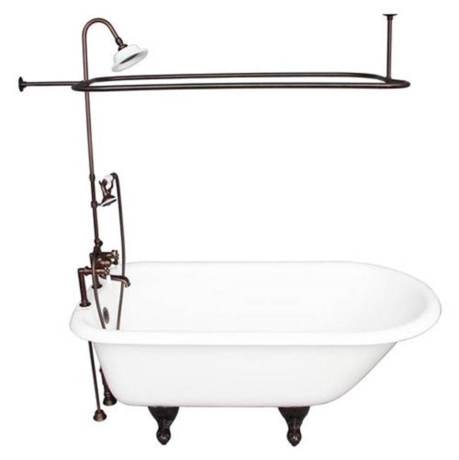 Barclay TKCTR7H67-ORB3  Tub Kit 67 Cast Iron Roll Top Shower Unit Supplies Drain  - Oil Rubbed Bronze