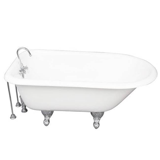 Barclay TKCTRH54-CP9  Tub Kit 54 Cast Iron Roll Top Tub Filler Supplies Drain  - Polished Chrome