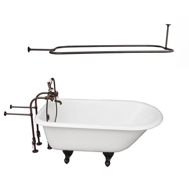 Barclay TKCTRN54-ORB3  Tub Kit 54 Cast Iron Roll Top Shower Rod Filler Supplies Drain  - Oil Rubbed Bronze