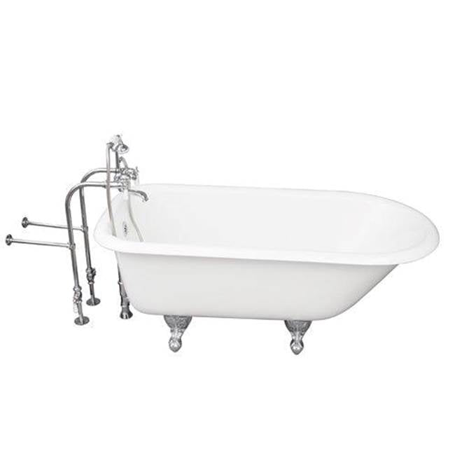 Barclay TKCTRN60-CP1  Tub Kit 60 Cast Iron Roll Top Tub Filler Supplies Drain  - Polished Chrome