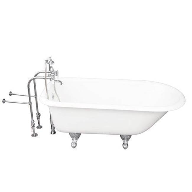 Barclay TKCTRN67-CP1  Tub Kit 67 Cast Iron Roll Top Tub Filler Supplies Drain  - Polished Chrome