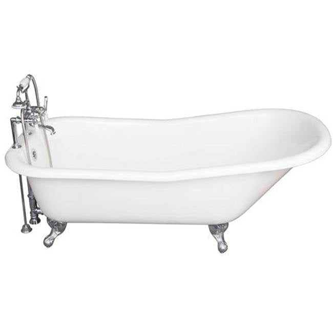Barclay TKCTS7H67-CP1  Tub Kit 67 Cast Iron Slipper Tub Filler Supplies Drain  - Polished Chrome