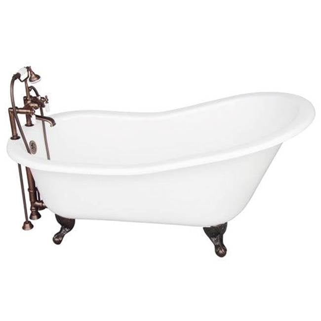 Barclay TKCTSH60-ORB1  Tub Kit 60 Cast Iron Slipper Tub Filler Supplies Drain  - Oil Rubbed Bronze