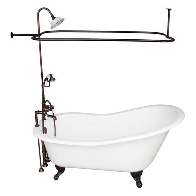 Barclay TKCTSH60-ORB3  Tub Kit 60 Cast Iron Slipper Shower Unit Supplies Drain  - Oil Rubbed Bronze