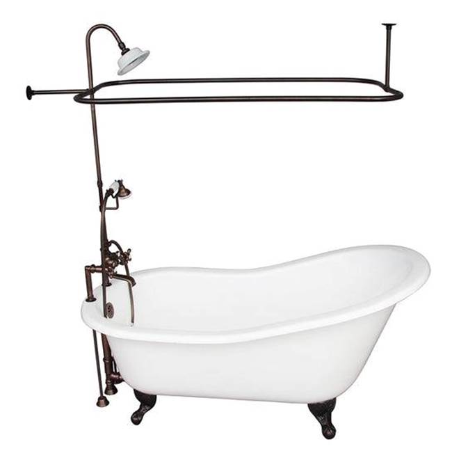 Barclay TKCTSH60-ORB4  Tub Kit 60 Cast Iron Slipper Shower Unit Supplies Drain  - Oil Rubbed Bronze
