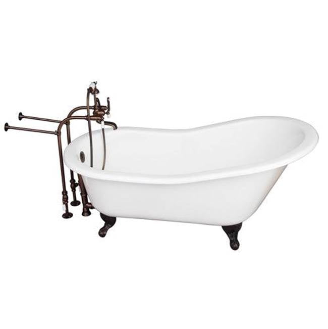 Barclay TKCTSN60-ORB1  Tub Kit 60 Cast Iron Slipper Tub Filler Supplies Drain  - Oil Rubbed Bronze