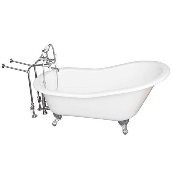 Barclay TKCTSN67-CP1  Tub Kit 67 Cast Iron Slipper Tub Filler Supplies Drain  - Polished Chrome