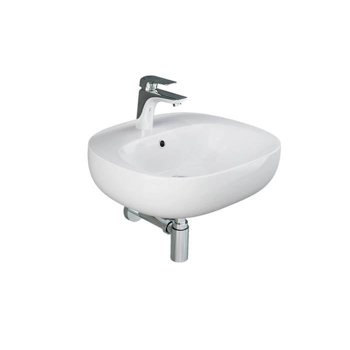 Barclay 4-1714WH Illusion 500 Wall - Hung Basin With 4 Centerset - White