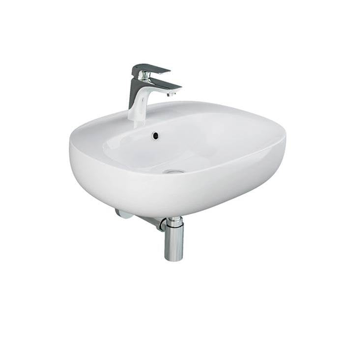 Barclay 4-1724WH Illusion 550 Wall - Hung Basin With 4 Centerset - White