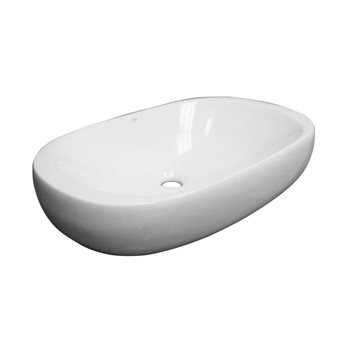 Barclay 4-701WH Illusion 23 - 5/8 Vessel  - White