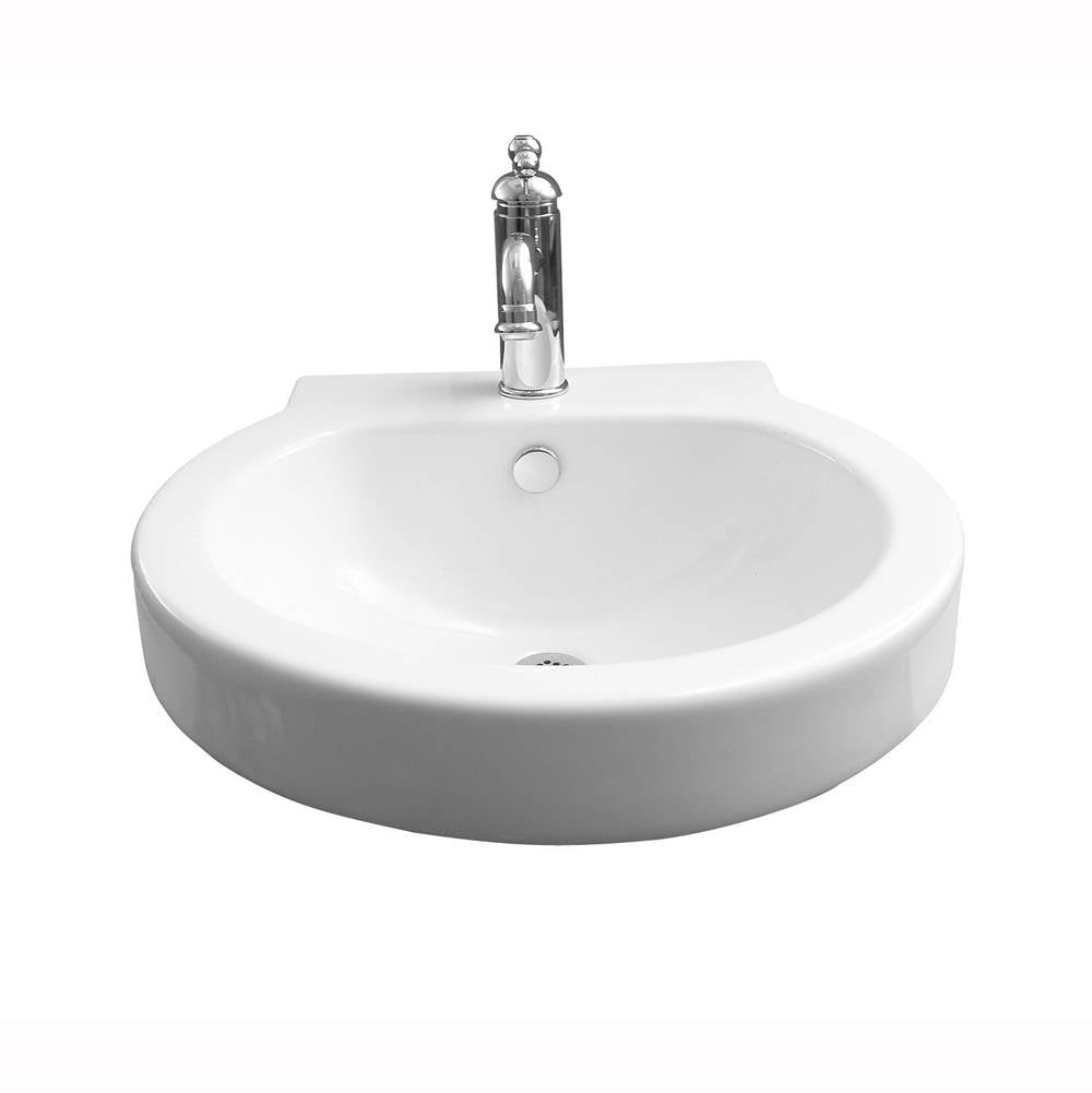 Barclay 4-9139WH Bryant Wall Hung 20 Oval 4 Centerset  - White
