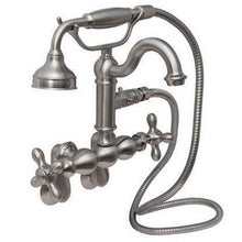Load image into Gallery viewer, Barclay 4804-MC Hook Spout With Hand Shower Tub Wall Mount Metal Cross Holder